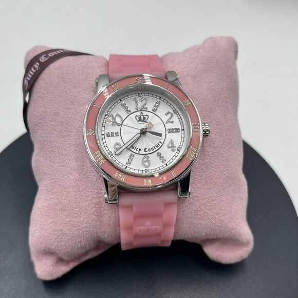 Juicy Couture HRH 1900615 Ladies Pink‎ Silicone Band Pave  display picture 3